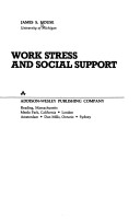 Book cover for Work Stress and Social Support