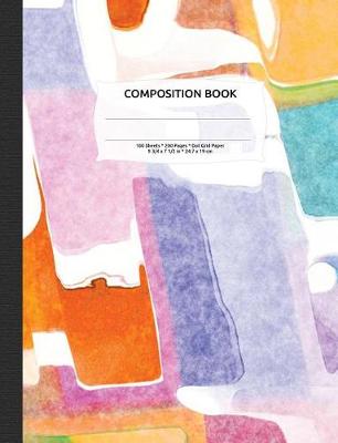 Book cover for Abstract Watercolor Composition Notebook, Dotted Grid Journal Paper