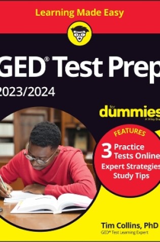 Cover of GED Test Prep 2023/2024 For Dummies with Online Pr actice