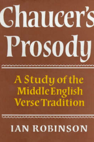 Cover of Chaucer's Prosody