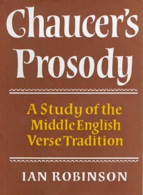 Book cover for Chaucer's Prosody