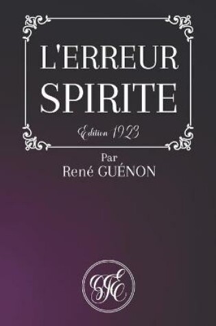 Cover of L'Erreur Spirite