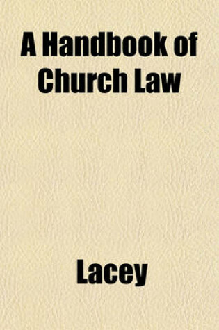 Cover of A Handbook of Church Law