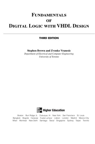 Cover of Fundamentals of Digital Logic with VHDL Design