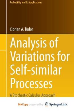 Cover of Analysis of Variations for Self-Similar Processes