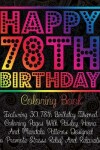 Book cover for Happy 78th Birthday Coloring Book