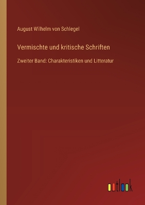 Book cover for Vermischte und kritische Schriften