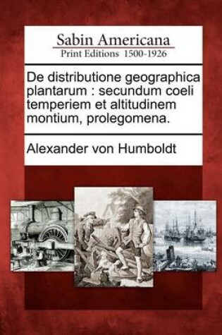 Cover of de Distributione Geographica Plantarum