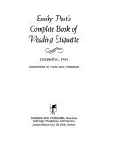 Book cover for Emily Post's Complete Book of Wedding Etiquette