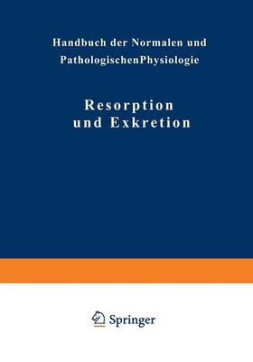 Cover of Resorption und Exkretion