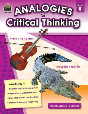 Book cover for Analogies for Critical Thinking Grade 6