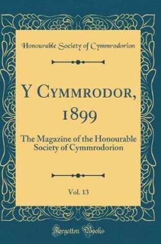 Cover of Y Cymmrodor, 1899, Vol. 13