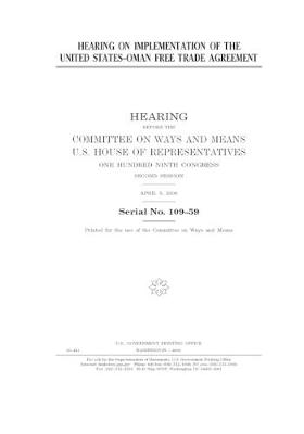 Book cover for Hearing on implementation of the United States-Oman Free Trade Agreement