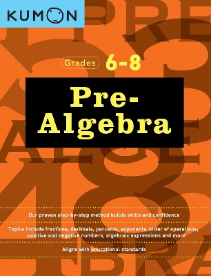 Book cover for Pre-Algebra Workbook Grades 6-8