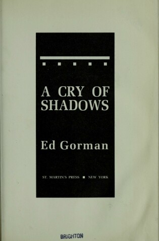 Cover of A Cry of Shadows