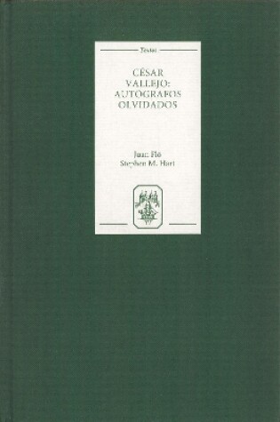 Cover of Cesar Vallejo: Autografos olvidados