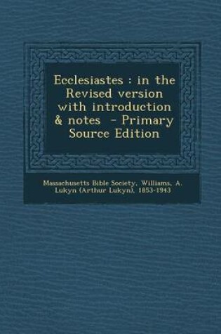 Cover of Ecclesiastes