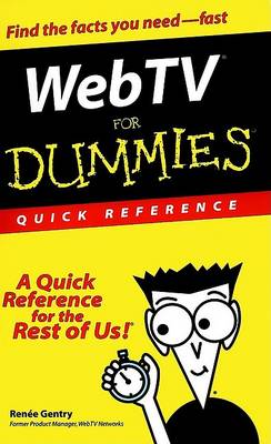 Cover of WebTV for Dummies Quick Reference