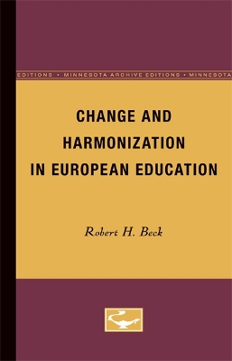 Book cover for Change and Harmonization in European Education