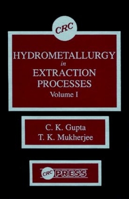 Book cover for Hydrometallurgy in Extraction Processes, Volume I