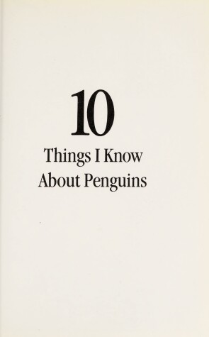 Book cover for 10 Things I Know Abt Penguins