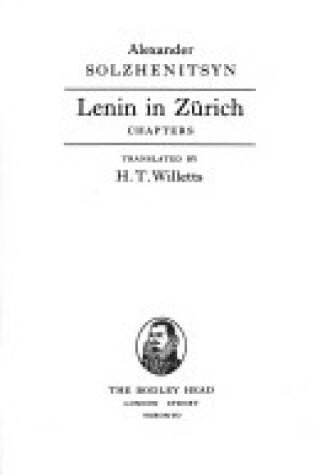 Cover of Lenin in Zurich