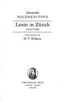 Book cover for Lenin in Zurich