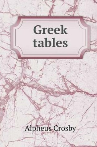 Cover of Greek tables