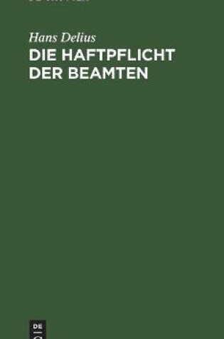 Cover of Die Haftpflicht Der Beamten