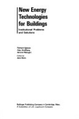 Cover of New Energy Technologies for Buildings