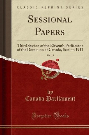 Cover of Sessional Papers, Vol. 19