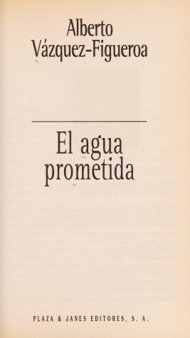 Book cover for El Agua Prometida