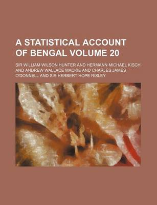 Book cover for A Statistical Account of Bengal Volume 20