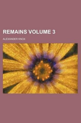 Cover of Remains Volume 3