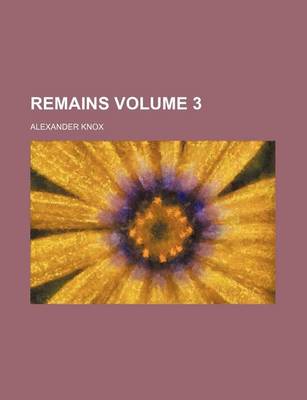 Book cover for Remains Volume 3