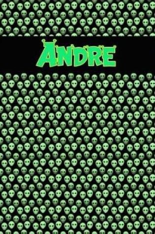 Cover of 120 Page Handwriting Practice Book with Green Alien Cover Andre