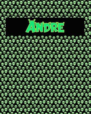 Book cover for 120 Page Handwriting Practice Book with Green Alien Cover Andre