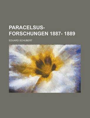 Book cover for Paracelsus-Forschungen 1887- 1889