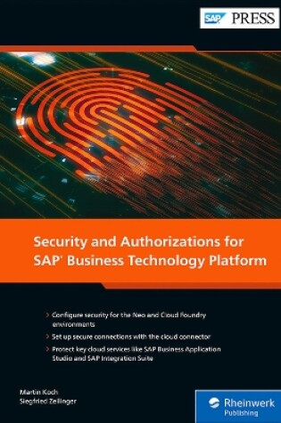 Cover of Security and Authorizations for SAP Business Technology Platform