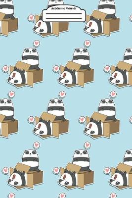 Book cover for Academic Planner 2019-2020 - Pandas in Boxes with Love Hearts