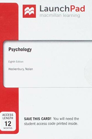 Cover of LaunchPad for Psychology (12 month Access Card)