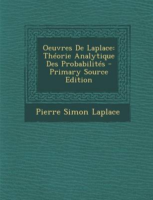 Book cover for Oeuvres de Laplace