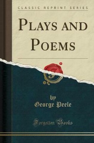 Cover of Plays and Poems (Classic Reprint)