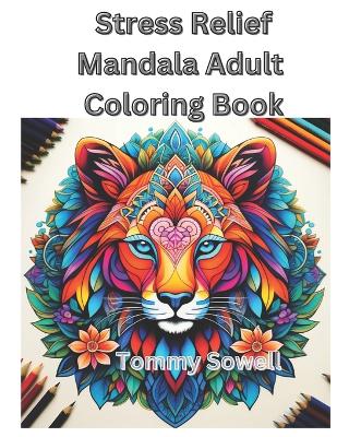 Book cover for Stress Relief Mandala Adult Coloring Book