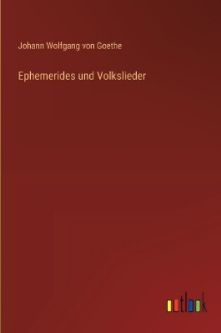 Cover of Ephemerides und Volkslieder