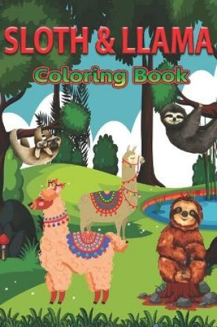 Cover of Sloth & Llama Coloring Book