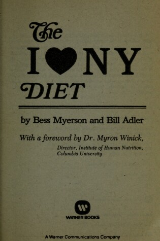 Cover of I Love New York Diet
