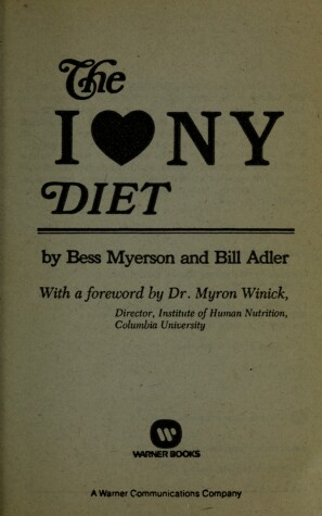 Book cover for I Love New York Diet