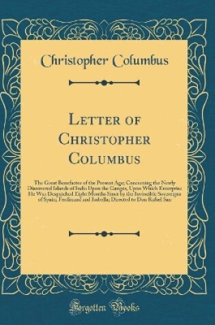 Cover of Letter of Christopher Columbus