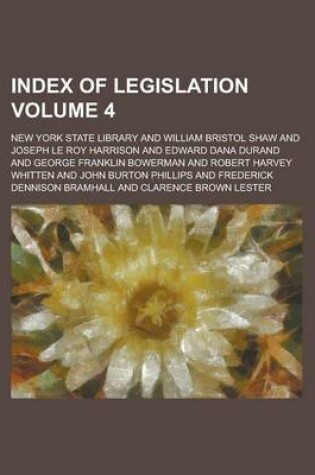 Cover of Index of Legislation Volume 4